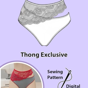 Sensual Thong Exclusive Lingerie Sewing Pattern - DIY Intimate Apparel Design