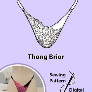 Naaipatroon String Brior-lingerie - naai je eigen lingerie - Instant pdf-download
