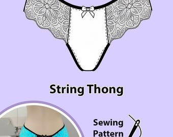 Sew Your Dream String Thong With Digital Lingerie Sewing Pattern - Instant PDF Download