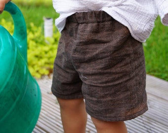 Leinenhose Kinder Leinenshorts Baby Kurze Hose Leinen Junge Bermuda Sommeroutfit Leinenkleidung Jungs