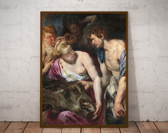 Atalanta and Meleager, Rubens, Greek Mythology, Eclectic Wall Art, Fine Art Home Decoration, Perfect Home Art Print, Canvas and Poster