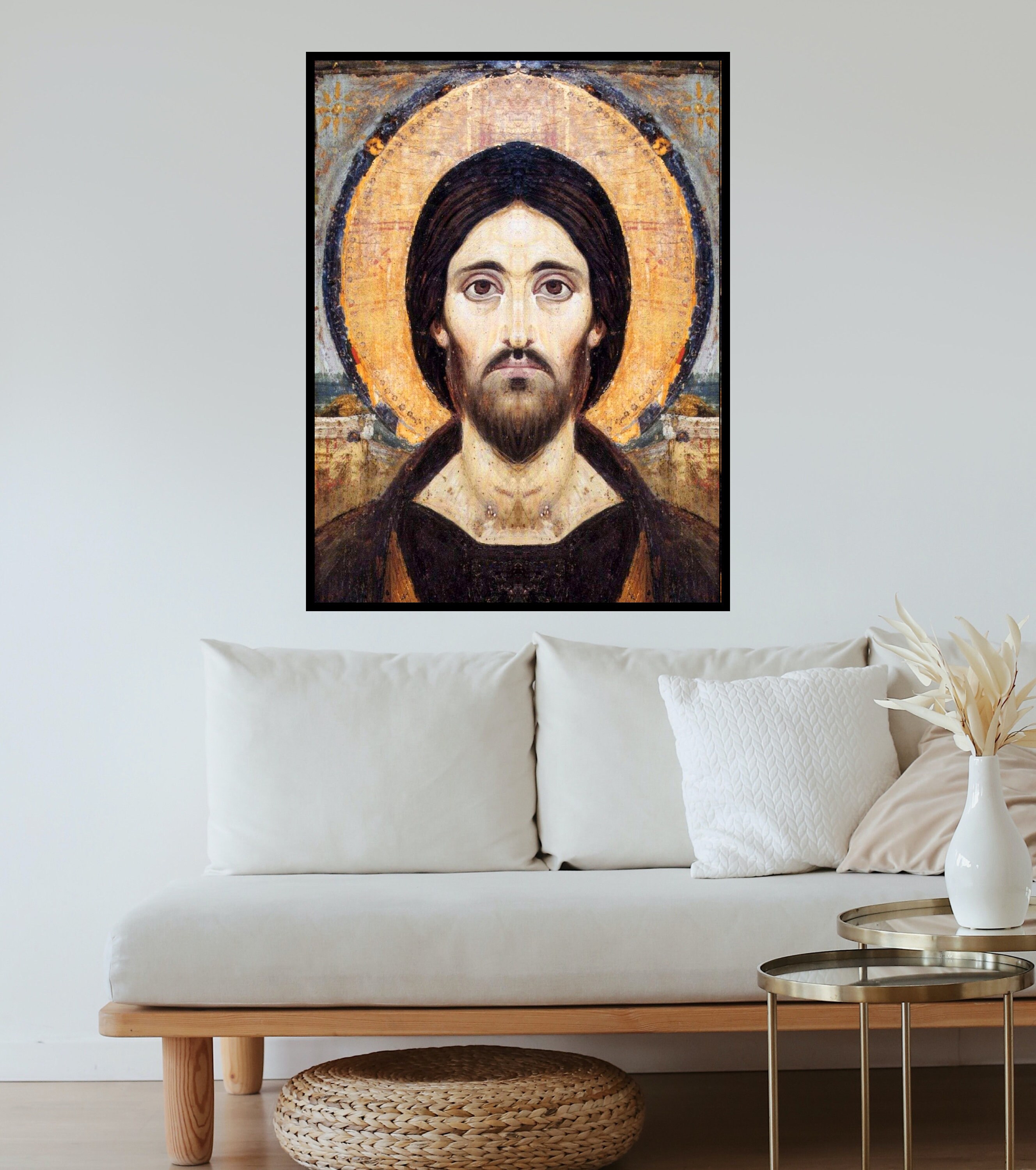 Wandbild 'Jesus Geht Auf Dem Wasser' – Gerahmter Leinwanddruck, Christliche Kunst, Religiöse Deko