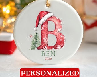 Personalized Christmas Ornaments, Personalized Letter Name Ornament, Custom Family Ornaments, Family Christmas Ornaments