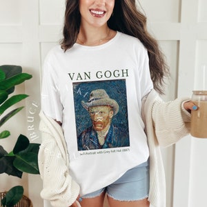 Van Gogh Shirt, Self Portrait with Grey Felt Hat Van Gogh Shirt Vintage Aesthetic Painting, Van Gogh Renaissance Shirt, Art History Shirts