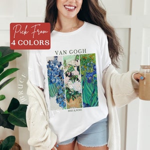 Van Gogh Shirt, Irises Shirt, Shirt Van Gogh, Art Lover Gift, Art Museum Shirt, Art Lover Shirt, Classic Art Shirt, Art History Gifts