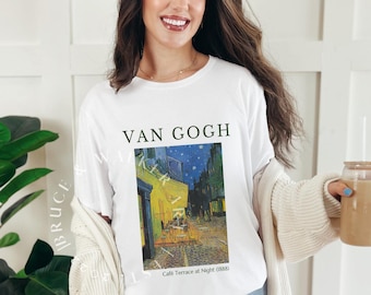 Van Gogh Shirt, Cafe Terrace at Night Van Gogh Shirt Vintage Aesthetic Cafe Painting, Van Gogh Renaissance Shirt, Art Shirts, Artist gifts