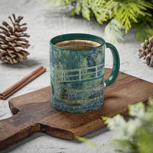 Water Lily Mug, Claude Monet Mug, Artsy Mug, Great gift for Art Lovers, Accent Coffee Mug, 11oz
