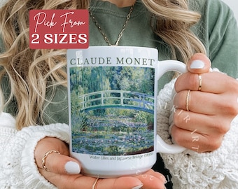 Monet Mug, Water Lilies and Japanese Bridge Mug, Mug Monet, Art Lover Gift, Coffee Mug Claude Monet, Mugs Monet, Artsy Mug