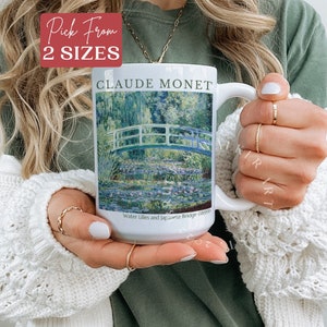 Monet Mug, Water Lilies and Japanese Bridge Mug, Mug Monet, Art Lover Gift, Coffee Mug Claude Monet, Mugs Monet, Artsy Mug