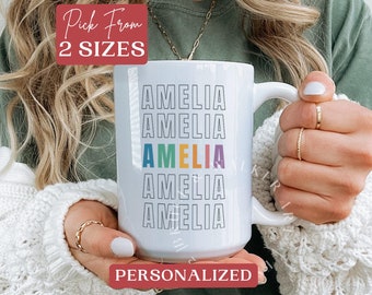 Caneca com nome, caneca personalizada, caneca personalizada, caneca com nome personalizado, caneca personalizada, caneca feminina presente com nome personalizado para ela Presente personalizado para ela