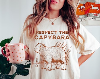 Camicia Capybara, Rispetta la maglietta Capybara, Camicia Capybara Funny, Comfort Colors
