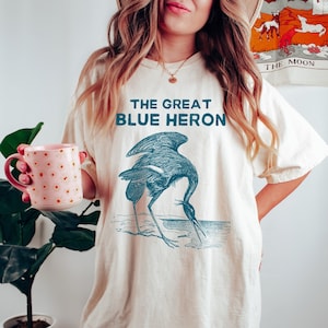 Blaues Reiher Shirt, Blaues Reiher Shirt, Vogel Shirt, Comfort Colors Blaues Reiher Shirt