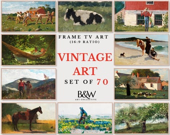 Samsung Frame TV Art Set of 70 | Vintage Art Collection | Vintage Landscape Art | Vintage American | Frame Tv Art | DIGITAL DOWNLOAD TVS11