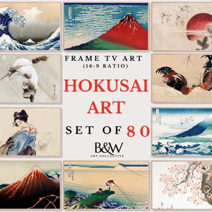 Samsung Frame TV Art Set of 80 | Vintage Japanese Art | 80 Files Included! | Hokusai Paintings | The Frame tv Art | DIGITAL DOWNLOAD TVS13