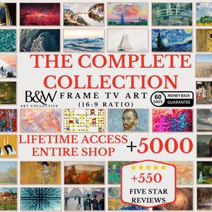 Frame TV Art Set of +5000 | Complete Store Collection | Vintage Art | Famous Art | Frame Tv Art | DIGITAL DOWNLOAD