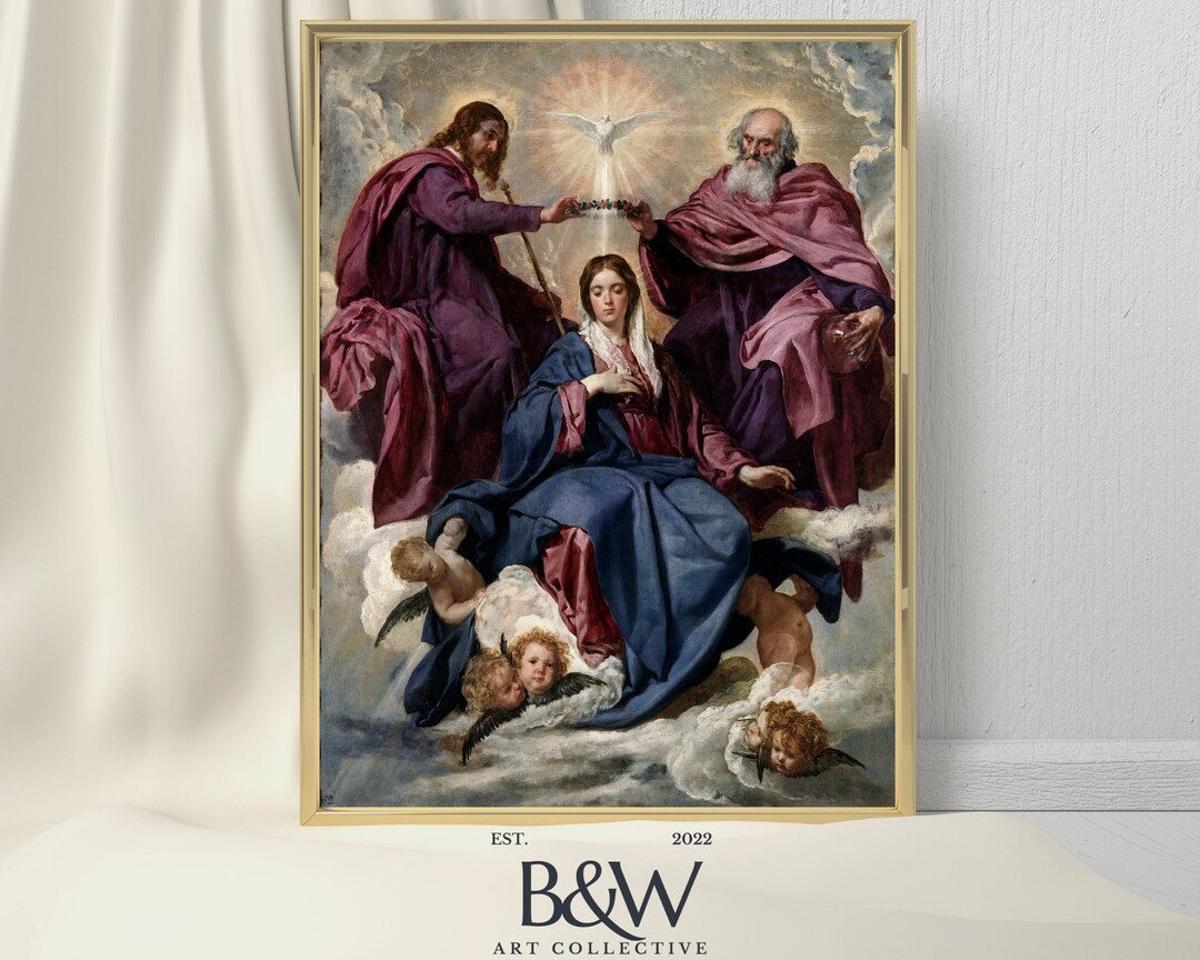 Vintage Christian & Jesus Art Print | Virgin Mary Wall Art | Religious ...