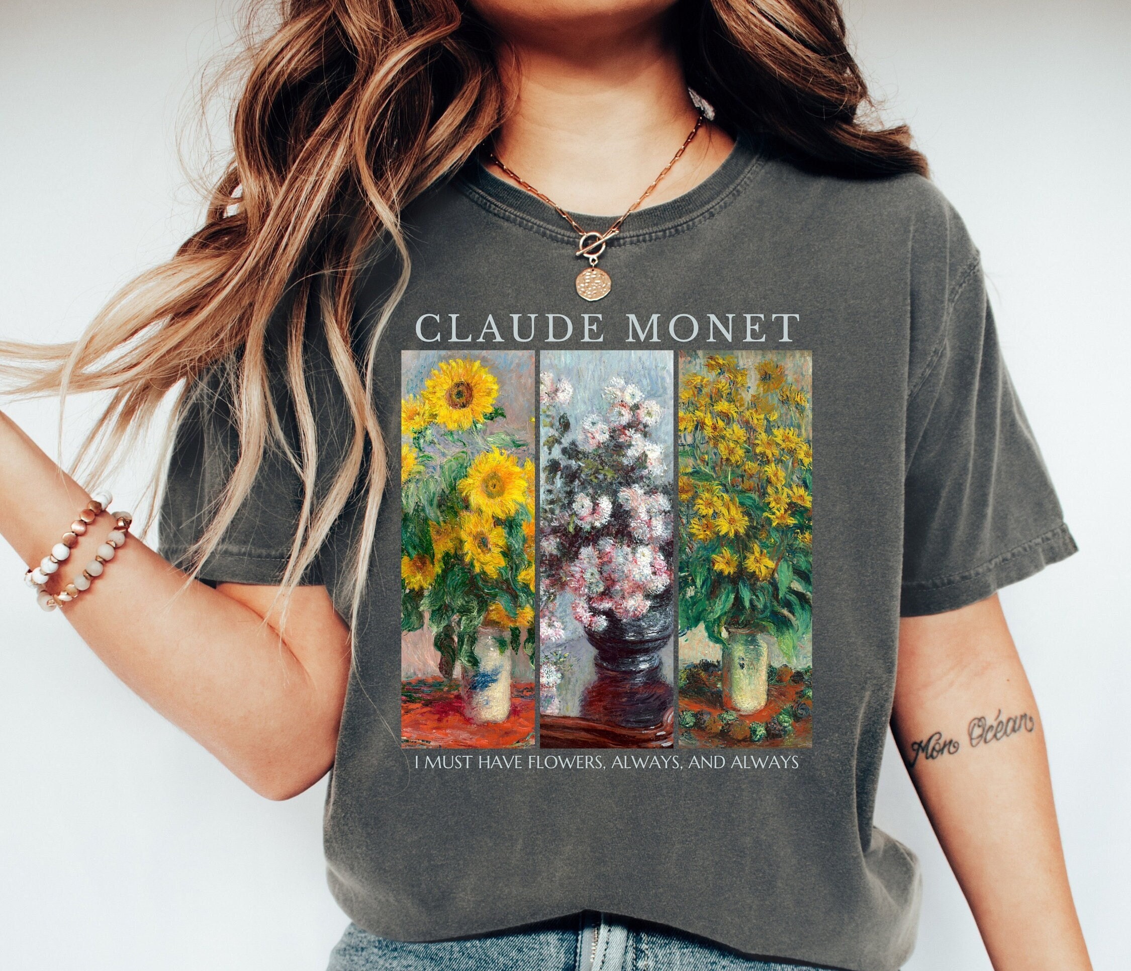 Monet Sunflower T - Etsy Monet Sunflower T - Etsy
