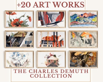 Rahmen TV Art Set von +20 The Charles Demuth Collection | Bilderrahmen Demuth | Rahmen Tv Kunst | DIGITALER DOWNLOAD TVS67