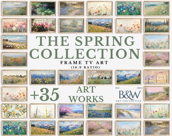 Samsung Frame TV Art Set of 35 | Vintage Spring Art and Spring Paintings Collection | Vintage Spring Frame Tv Art | DIGITAL DOWNLOAD TVS140