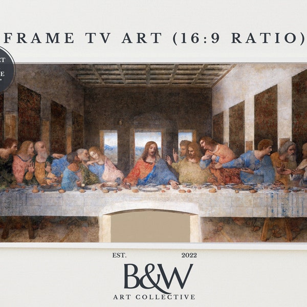 Samsung Frame TV Art | Vintage Christian & Jesus Art Leonardo da Vinci  | The Last Supper 1495-1498 | Famous Art | DIGITAL TV3