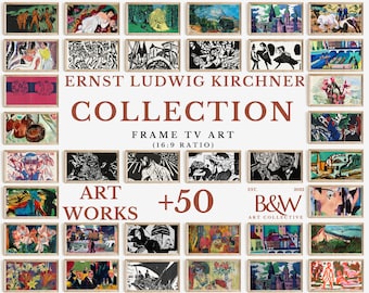 Frame TV Art Set of +50 The Ernst Ludwig Kirchner Collection | Frame tv art Kirchner | Frame Tv Art | DIGITAL DOWNLOAD TVS71