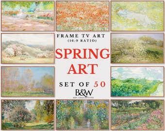 Samsung Frame TV Art Set of 50 | Spring Art and Spring Paintings Collection | Vintage Spring Art | Frame Tv Art | DIGITAL DOWNLOAD TVS31