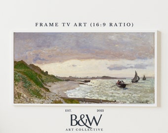 Samsung Frame TV Art | Vintage Meer Landschaft Monet | Das Meer bei Sainte-Adresse 1864 | Berühmte Kunst | DIGITAL TV4