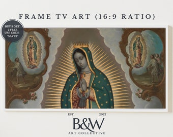 Samsung Frame TV Art | Vintage Christian & Jesus Kunst | Jungfrau Maria | Religiöse | Enríquez | Jungfrau von Guadalupe | Berühmte Kunst | DIGITAL TV14