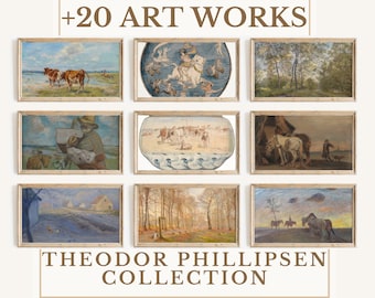 Frame TV Art Set of +20 The Theodor Phillipsen Collection | Frame tv art Phillipsen | Frame Tv Art | DIGITAL DOWNLOAD TVS81