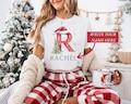 Family Christmas Shirt, Christmas Name Custom Shirt, Funny Family Xmas Pjs, Christmas Custom Letter Shirt, Personalized Christmas Family Tee