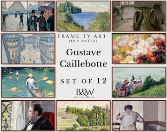 Samsung Frame TV-kunstset van 12 | Gustave Caillebotte schilderijencollectie | Impressionistische kunstwerken | Frame tv-kunst | DIGITALE DOWNLOAD TVS15