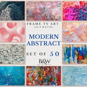 Samsung Frame TV Art Set of 50 | Modern Abstract Art and Paintings Collection | Abstract tv Art | Frame Tv Art | DIGITAL DOWNLOAD TVS33