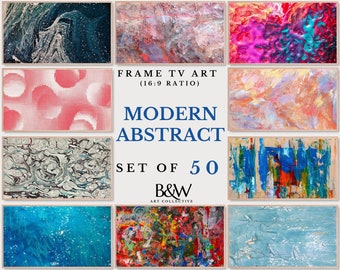 Samsung Frame TV Art Set of 50 | Modern Abstract Art and Paintings Collection | Abstract tv Art | Frame Tv Art | DIGITAL DOWNLOAD TVS33