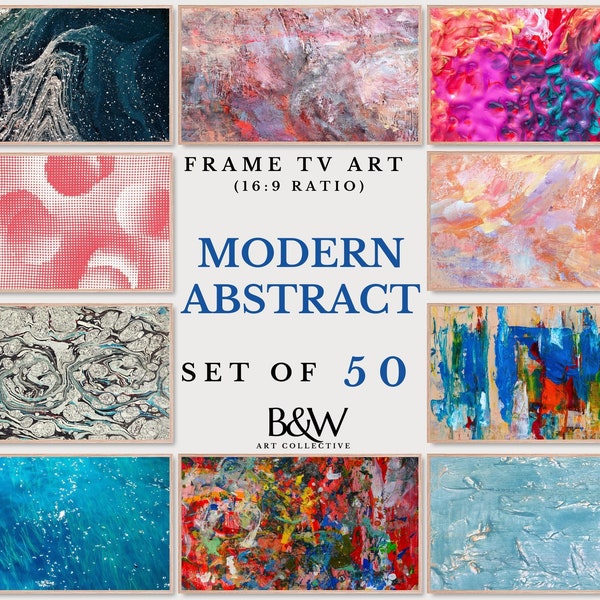 Samsung Frame TV Art Set of 50 | Modern Abstract Art and Paintings Collection | Abstract tv Art | Frame Tv Art | DIGITAL DOWNLOAD TVS33