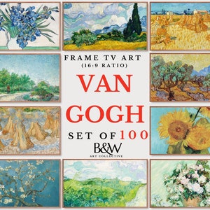 Samsung Frame TV Art Set da 100 / Collezione di opere d'arte e dipinti di Van Gogh / Arte vintage / Arte famosa / Frame Tv Art / DOWNLOAD DIGITALE TS9