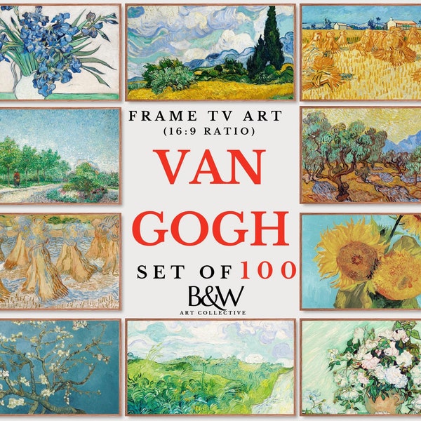 Samsung Frame TV Art Set of 100 | Van Gogh Artworks and Painting Collection | Vintage Art | Famous Art | Frame Tv Art | DIGITAL DOWNLOAD TS9