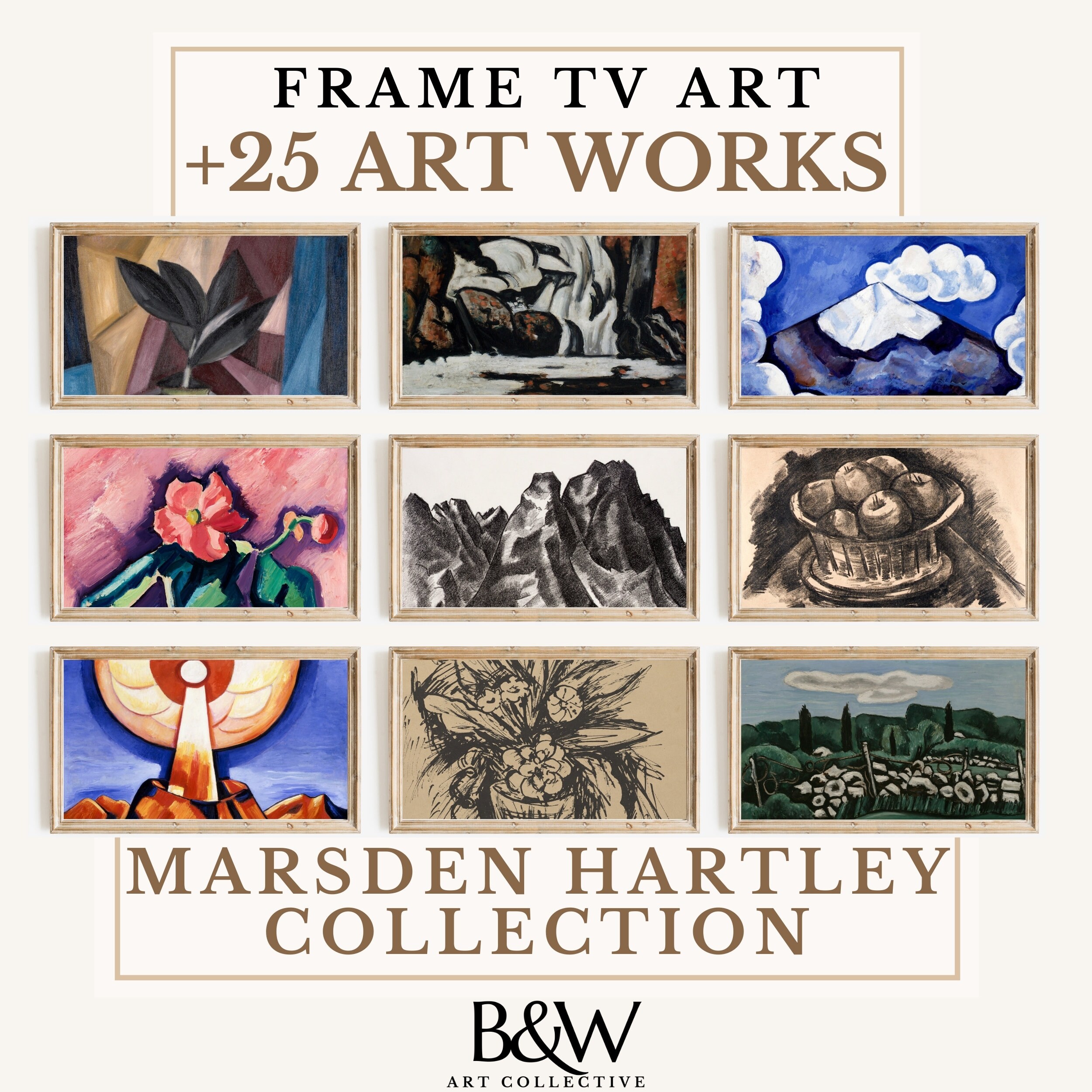Frame TV Art Set of +25 The Marsden Hartley Collection | Frame tv art Hartley | Frame Tv Art | DIGITAL DOWNLOAD TVS76