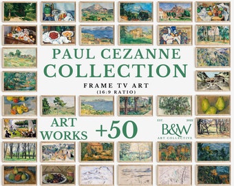 Frame TV-kunstset van +50 De Paul Cezanne-collectie | Lijst tv-kunst Cezanne| Frame tv-kunst | DIGITALE DOWNLOAD TVS69