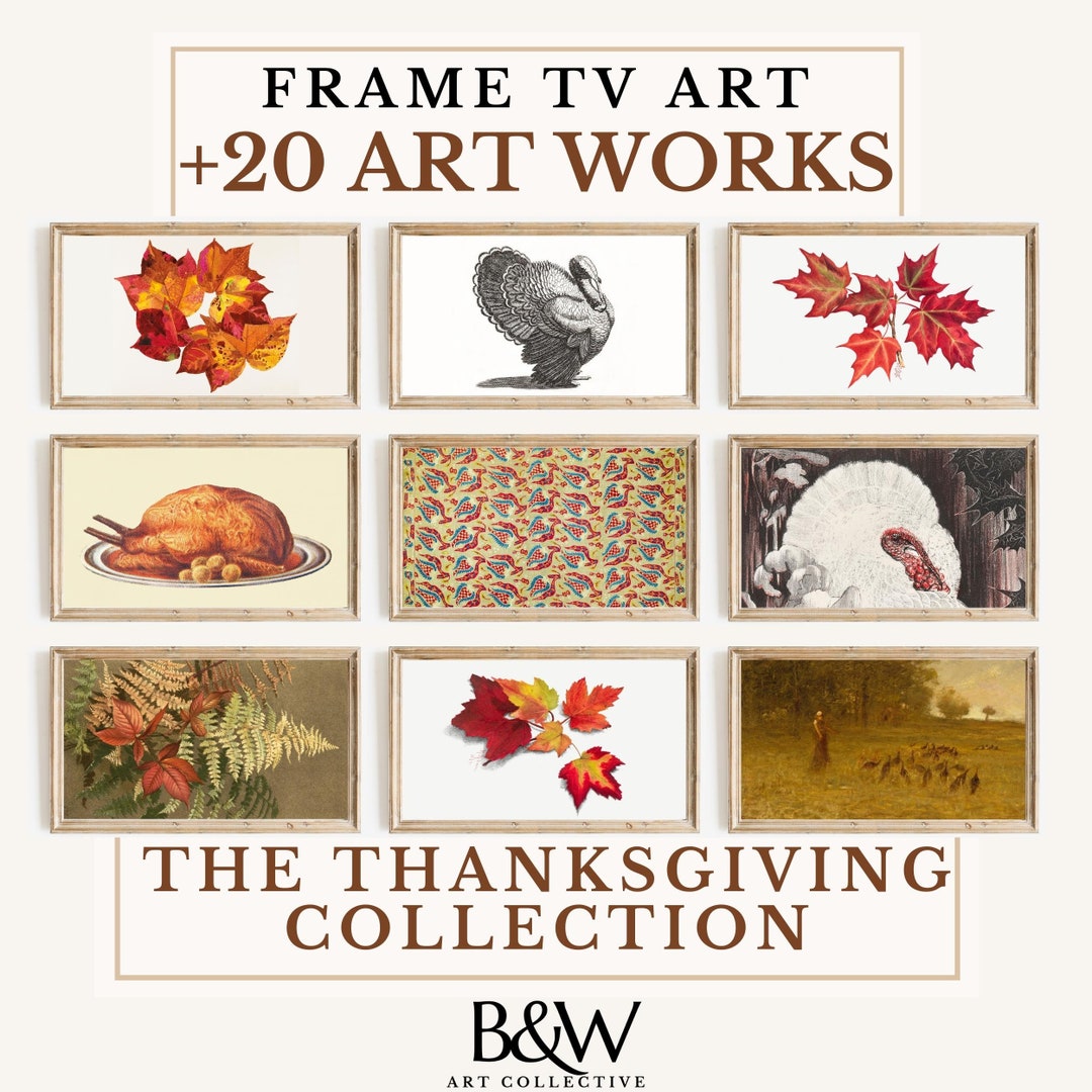 Frame TV Art Set of 20 the Thanksgiving Collection Frame Tv Art