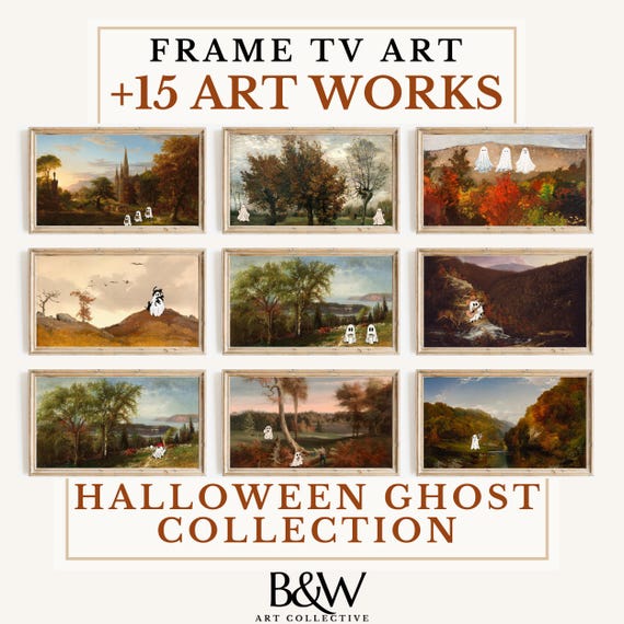 Halloween Frame Tv Art, Frame Tv Art Halloween, Halloween Frame Tv, Halloween tv art, Fall Frame tv art, frame tv art fall, set of 20, TVS52