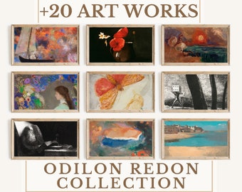 Frame TV Art Set of +20 Odilon Redon Collection | Frame tv art Redon | Frame Tv Art | DIGITAL DOWNLOAD TVS78