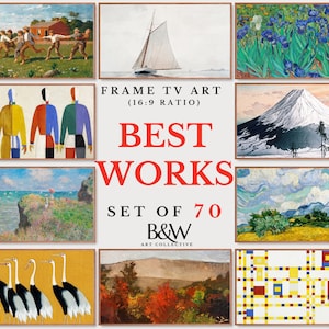 Samsung Bilderrahmen TV Art Set 70 | Beste Kunstwerke und Gemälde Sammlung | Vintage Kunst | Berühmte Kunst | Rahmen Tv Kunst | DIGITALER DOWNLOAD TVS30