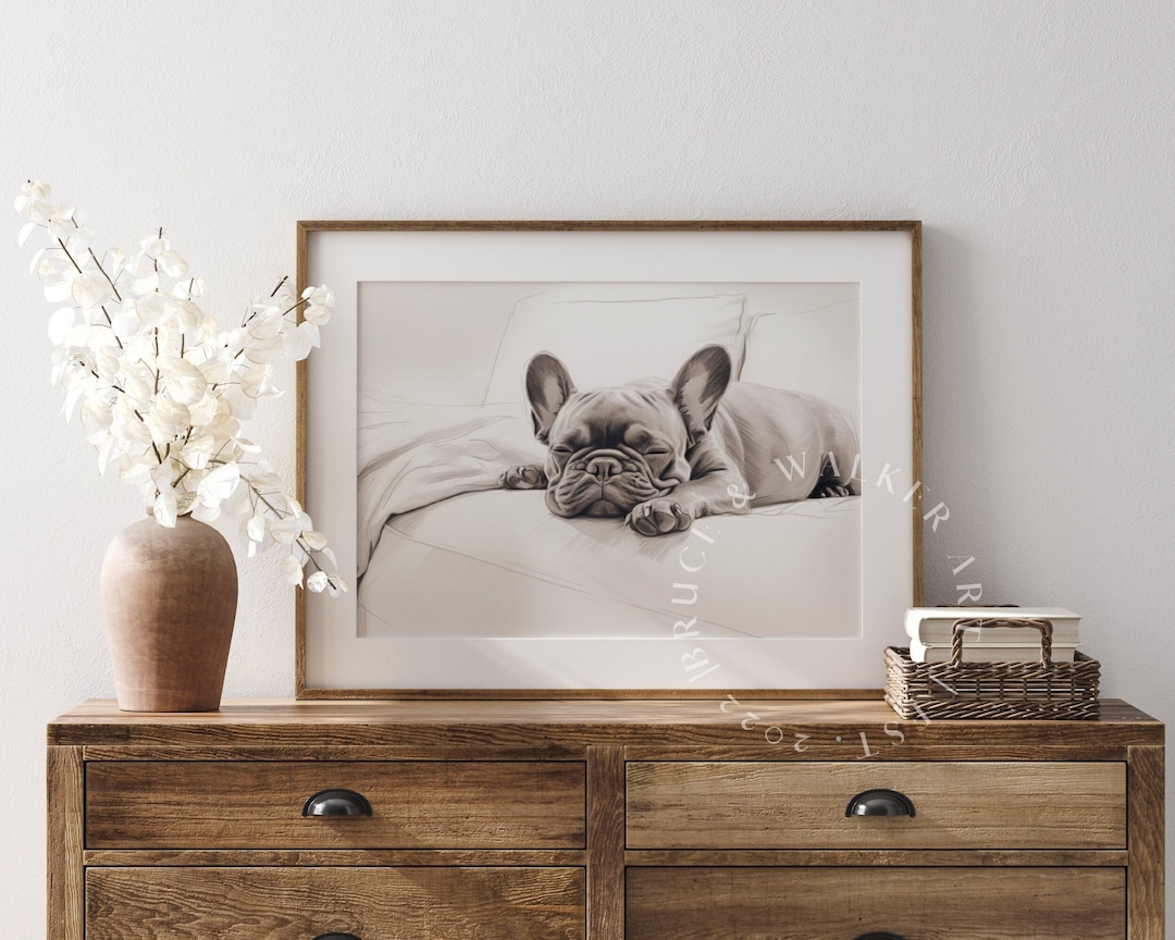 Kissenbezug 40x40 Cm – Französische Bulldogge Im Aquarell-Regenbogen-Design, Aus Leinen