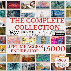 Frame TV Art Set of +5000 | Complete Store Collection | Vintage Art | Famous Art | Frame Tv Art | DIGITAL DOWNLOAD