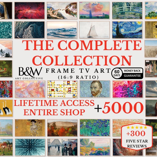 Frame TV Art Set of +5000 | Complete Store Collection | Vintage Art | Famous Art | Frame Tv Art | DIGITAL DOWNLOAD