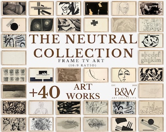 Frame TV Art Set of +40| Neutral Abstract Collection | Vintage tv Art | Famous tv Art | Frame Tv Art | DIGITAL DOWNLOAD