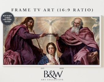 Samsung Frame TV Art | Vintage Christian & Jesus Kunst Diego Velázquez | Krönung der Jungfrau 1635-1636 | Berühmte Kunst | DIGITAL TV9