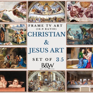Samsung Frame TV Art Set of 35 | Vintage Christian & Jesus Art | 35 Files Included! | Famous Art | The Frame tv Art | DIGITAL DOWNLOAD TVS2