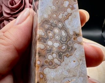 Rarity Orbicular Ocean Jasper/Ocean Agate Tower