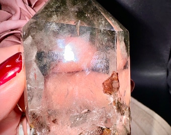 Red-green Lodolite/Garden Quartz Tower 2